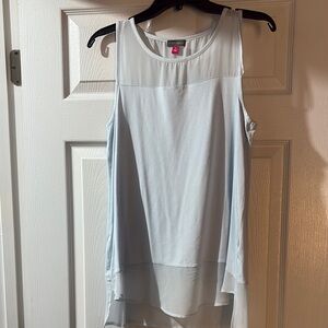 Vince Camuto Asymmetrical Gray Sleeveless Tank Top